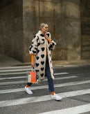 Casaco de Pelo Sintético Corações