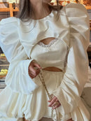 Conjunto Feminino Bufante 3 Peças Branco