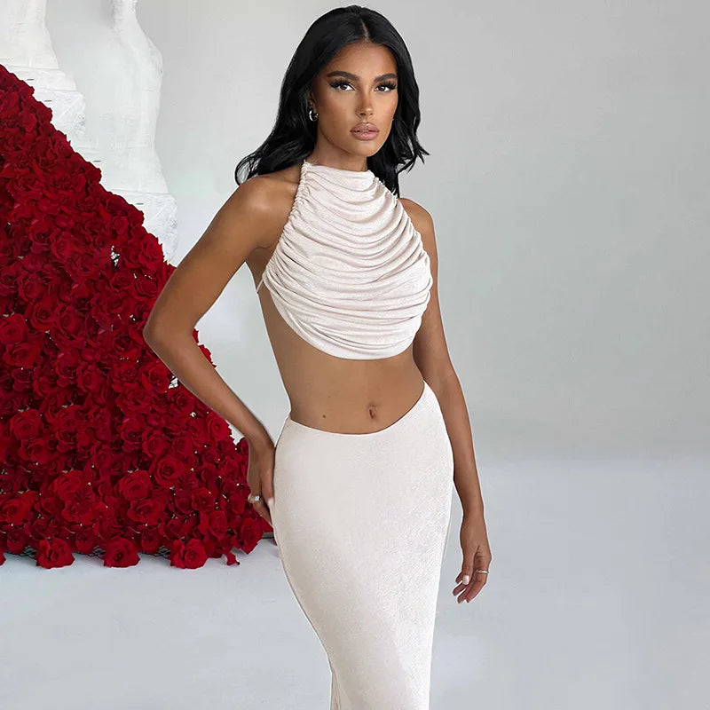 Conjunto Cropped Saia Longa Diva Star