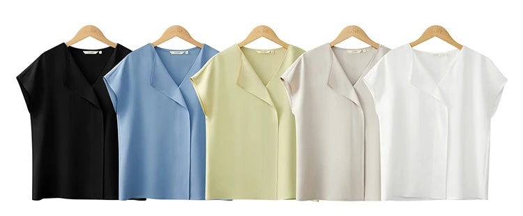 Camisa Em Chiffon Manga Curta