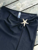 Conjunto 2 Peças Maiô e Saia Estrela Do Mar Preto