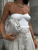 Blusa em Tricô Tomara Que Caia Preto