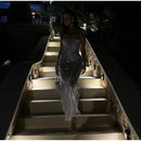 Vestido Midi Todo em Strass Champagne