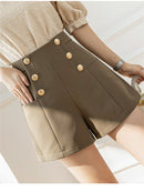 Shorts Curto Com Botões e Zíper