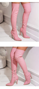 Bota Cano Alto Couro Colors