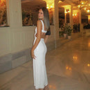 Vestido Longo De Paetês Com Alça Média Vermelho