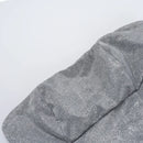 Vestido Curto Tomara Que Caia Com Brilho Cinza Escuro