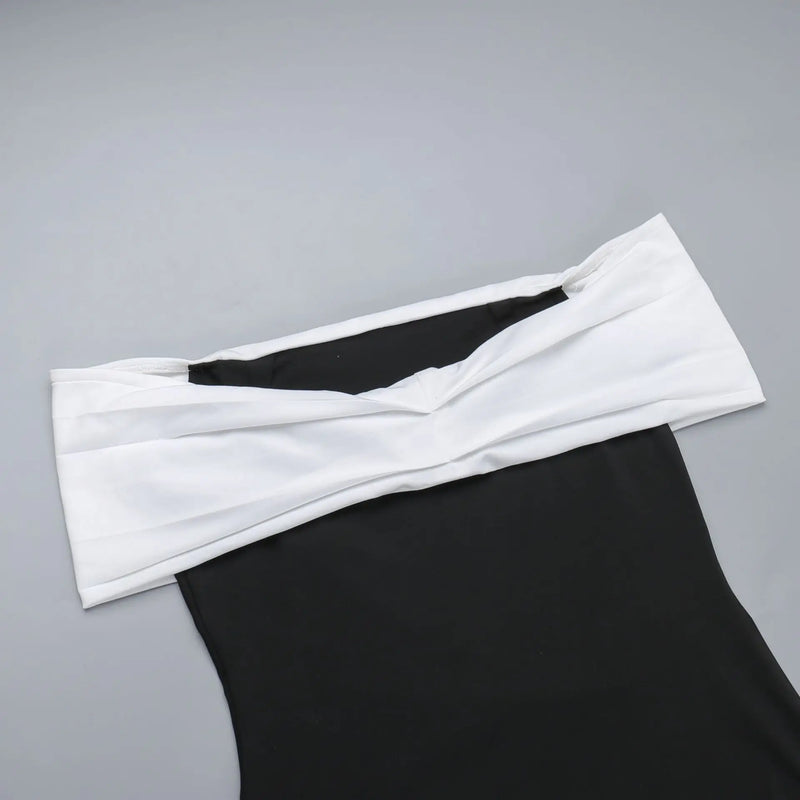 Vestido Midi Ombro a Ombro Preto