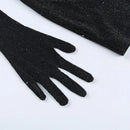 Vestido Curto Em Lurex Brilhoso Com Fenda