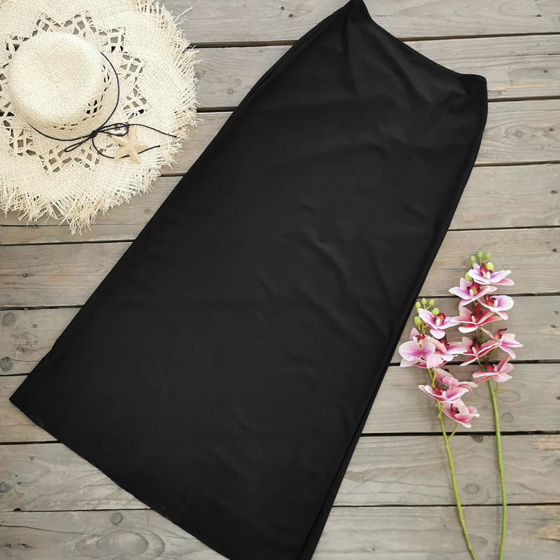 Conjunto 3 Peças Biquíni e Saia Com Fivela Preto