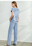 Camisa Em Chiffon Manga Curta