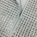 Vestido Curto Tubinho Bordado em Pedrarias Prata