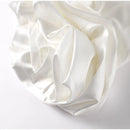 Vestido Curto Sem Manga Com Babados Em Cetim Preto