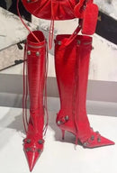 Bota Cano Alto Salto Fino Neon