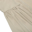 Vestido Rodado Alça Fina Plissado Bege