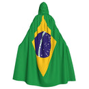 Capa Longa Com Capuz Da Bandeira Nacional Do Brasil