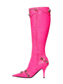 Bota Cano Alto Salto Fino Neon