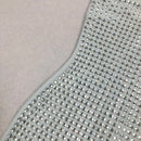 Vestido Curto Tubinho Bordado em Pedrarias Prata