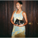 Vestido Longo Estampado Com Franjas