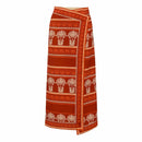 Conjunto 2 Peças Maiô e Saia Estampa Étnica Vermelho