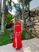 Conjunto 2 Peças Top e Short-Saia Branco