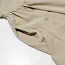 Vestido Rodado Alça Fina Plissado Bege