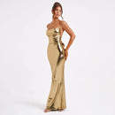 Vestido Max Longo Metalizado