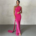 Vestido Longo Drapeado Um Ombro Só Preto
