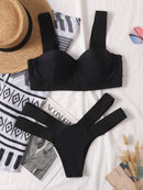 Biquíni Meia Taça Bandagem Com Bojo