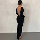 Vestido Longo Cauda Drapeada Branco