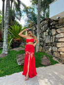 Conjunto 2 Peças Top e Short-Saia Branco