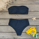 Biquíni Tomara Que Caia Hot Pants Com Lantejoula Dourada