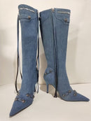 Bota Cano Alto Salto Fino Neon