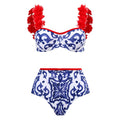 Conjunto Biquíni + Pareô Estampa Grega