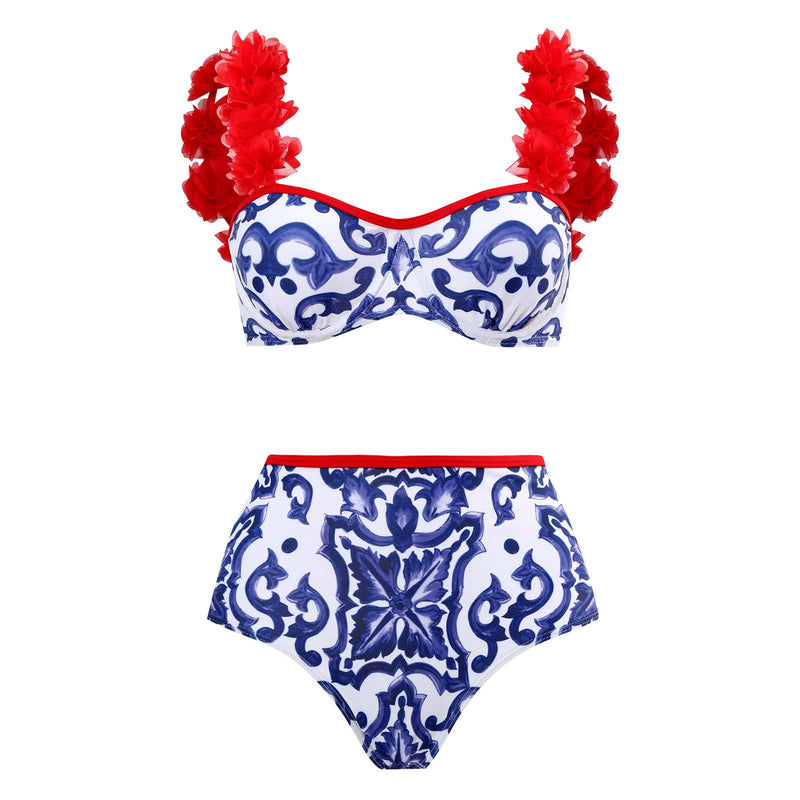 Conjunto Biquíni + Pareô Estampa Grega