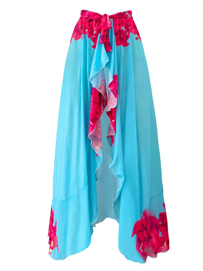 Conjunto Maiô + Pareô Estampa Floral