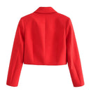 Jaqueta Curta Manga Longa Com Bolso