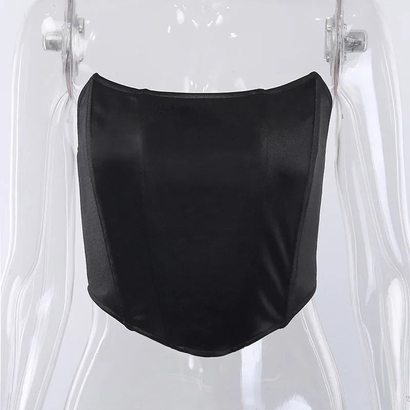 Cropped Corset Preto