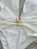 Conjunto 2 Peças Maiô e Saia Estrela Do Mar Preto