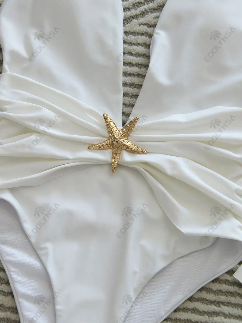Conjunto 2 Peças Maiô e Saia Estrela Do Mar Preto