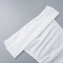 Vestido Ombro A Ombro Com Fenda Branco