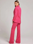 Conjunto Alfaiataria 3 Peças Top, Blazer e Calça Pink