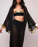 Biquíni Tomara Que Caia Hot Pants Com Lantejoula Dourada