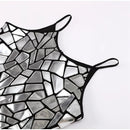 Vestido Curto Gola Halter Metalizado