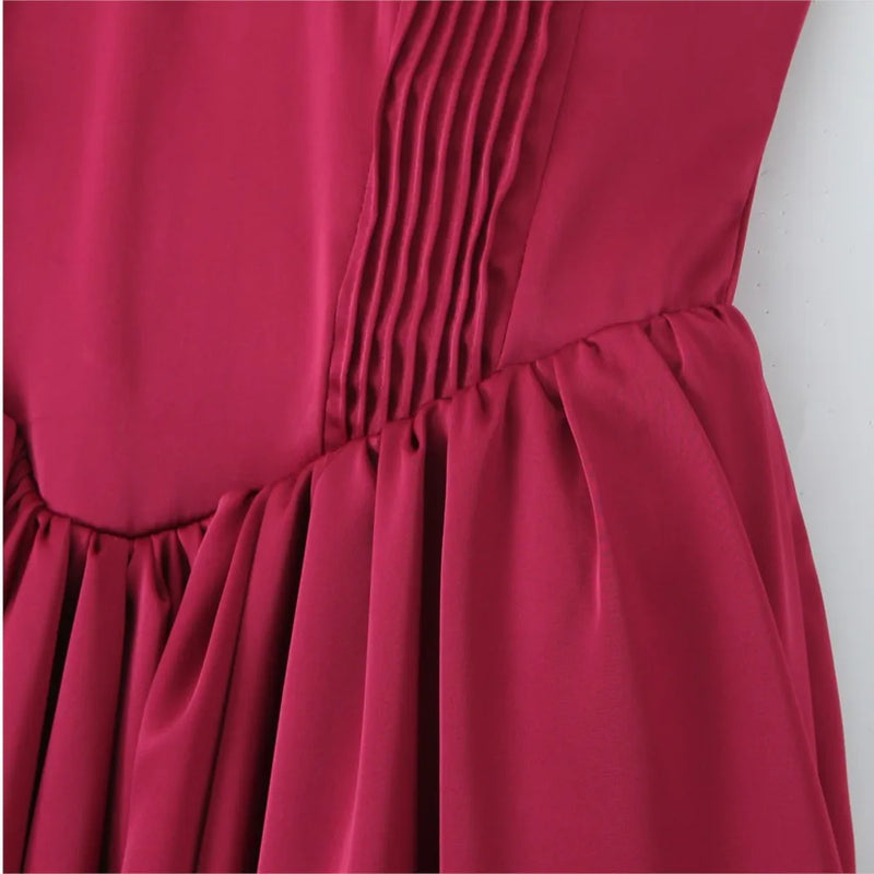 Vestido Midi Tomara Que Caia Rodado Vinho