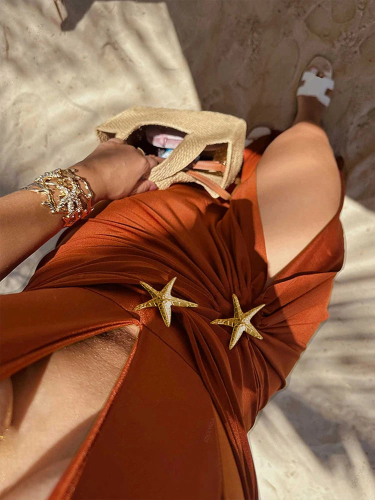Conjunto 2 Peças Maiô e Saia Estrela Do Mar Preto
