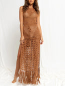 Saída De Praia Longa Crochê