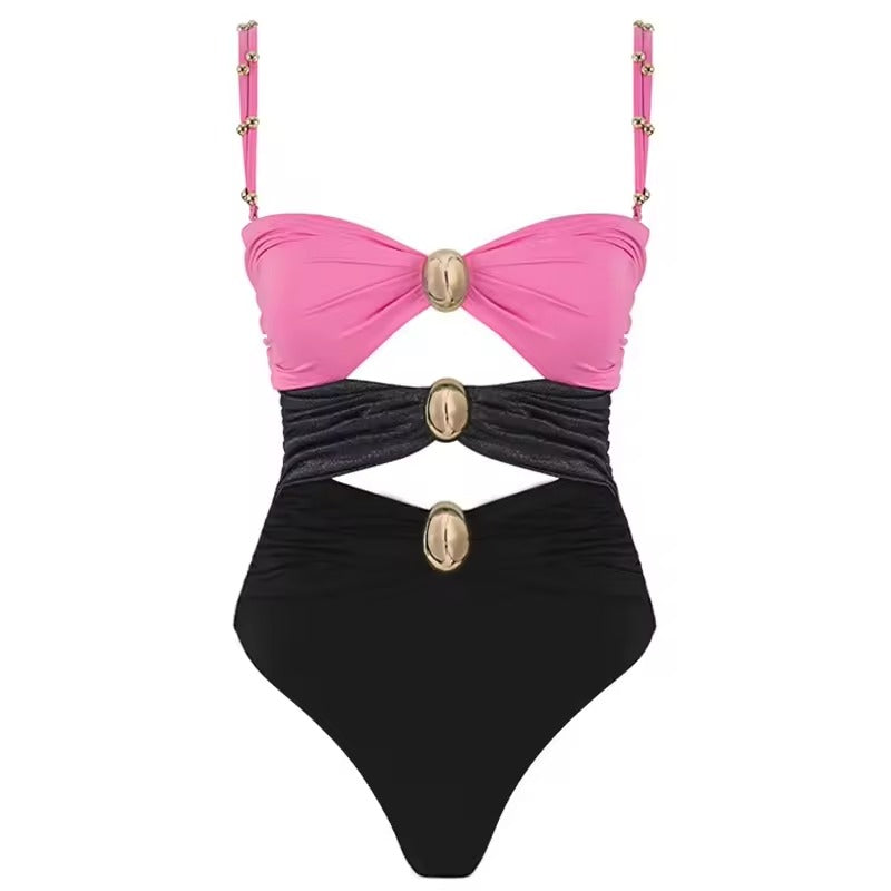 Conjunto 2 Peças Maiô e Saia Multicolorido Bege