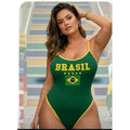 Body Maiô Alça Fina Com Estampa Do Brasil