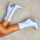 Bota Cano Médio Com Zíper